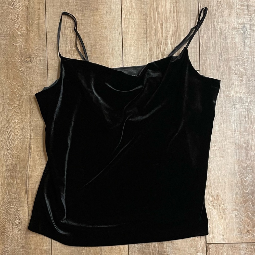 Banana Republic Black Velvet Tank Top Medium NEW with tags